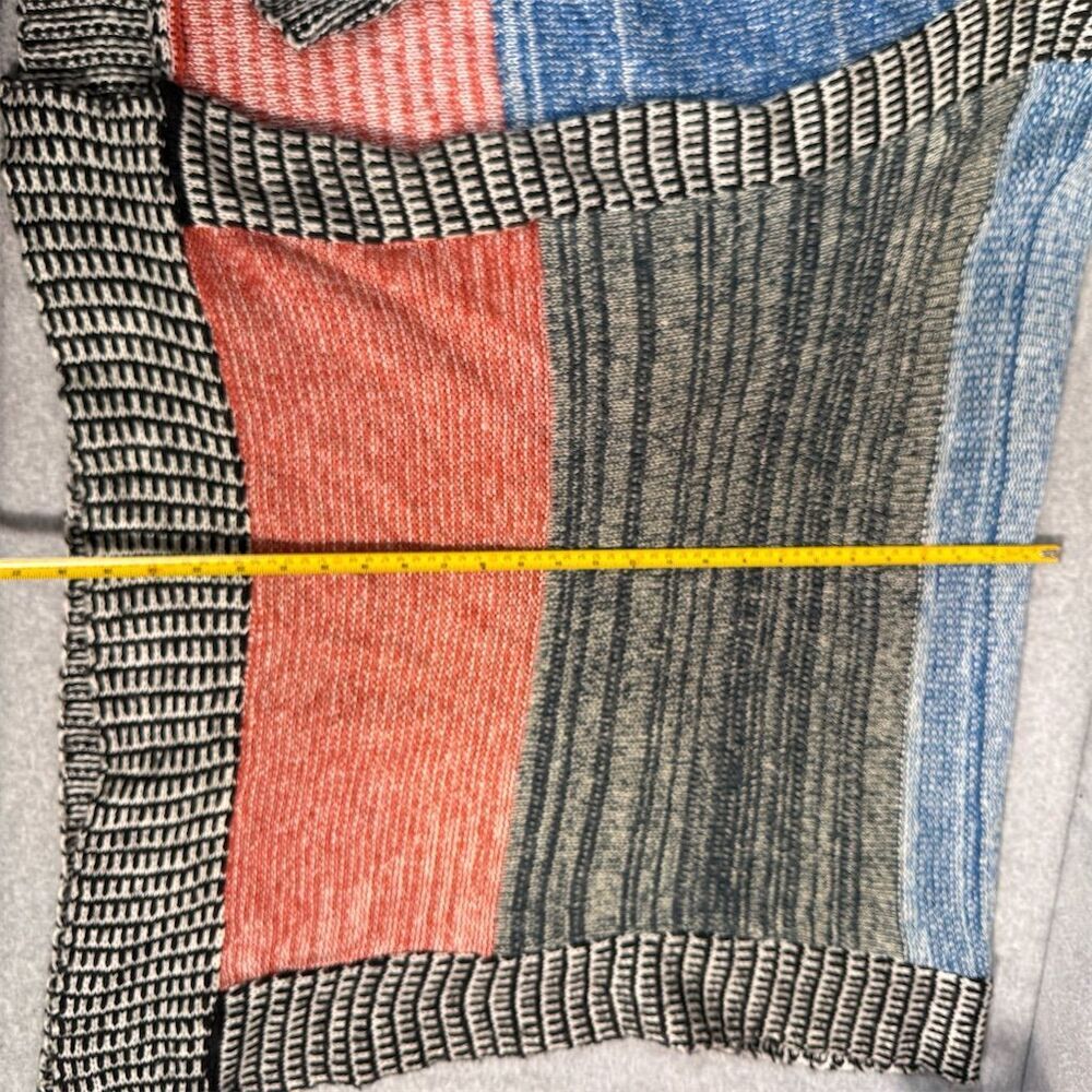 Zara Women's Multicolor Oversized Patchwork Poncho Size M Fall - Picture 9 of 12